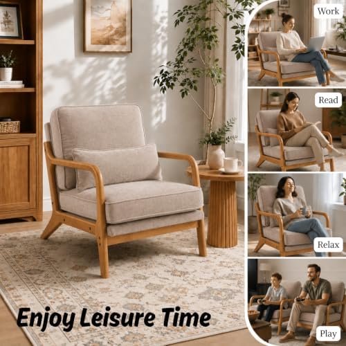 Karl home Mid-Century Modern Accent Reading Chair - Image 4