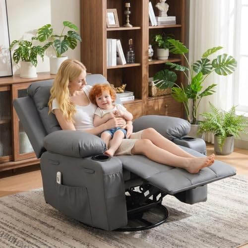 Garvee Oversized Swivel Recliner Chair by Garvee