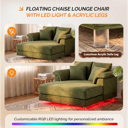 VINGLI Glam Floating Chaise Lounge Chair - Image 4