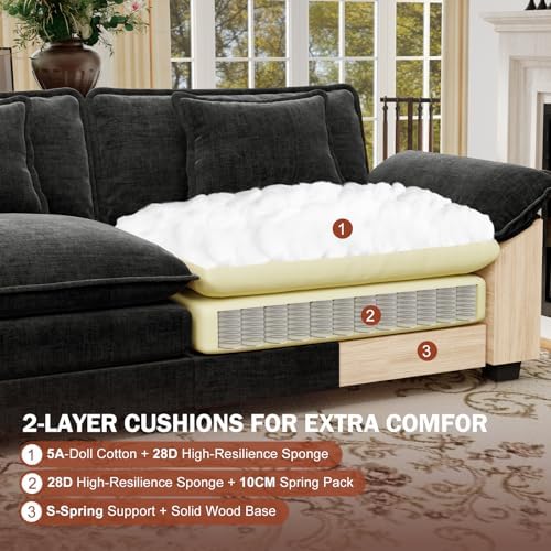 CDCASA 86" Modular Sectional Sofa, Comfy Cloud Couch - Image 5