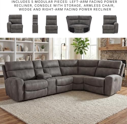 Signature Design by Ashley Easy-to-Clean Power Reclining Sectional - Image 5