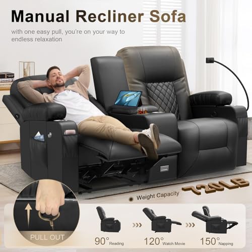 YONISEE Loveseat Recliner, Loveseat Recliner Sofa - Image 6