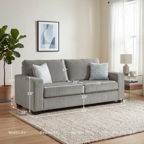 Signature Design by Ashley Queen Sleeper Sofa Couch, Alloy Gray - Image 3