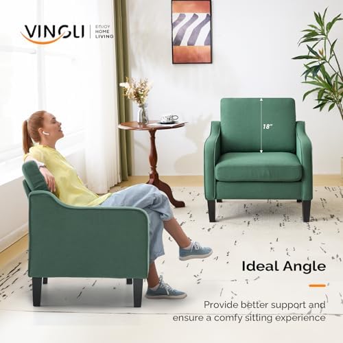 VINGLI Accent Chairs Set of 2, Modern Traditional Armchair - Image 4
