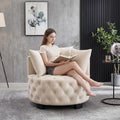 Modern Velvet Round Accent Armchair by Vetioc