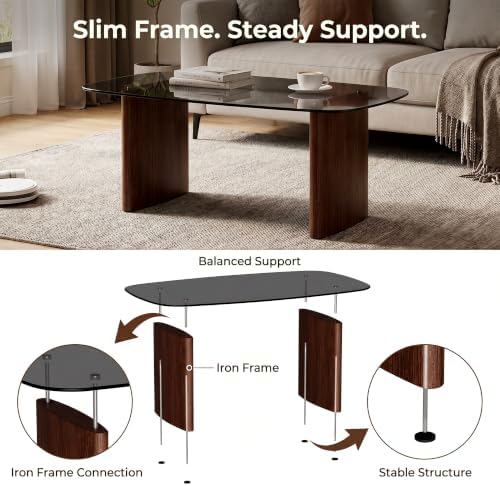 Modern Glass Coffee Table, Coffee Table - Image 6