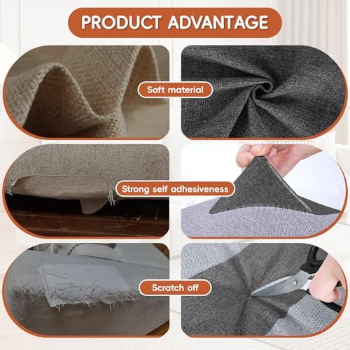 Linen Fabric Repair Tape 16x79 Inch, Self Adhesive Couch Patch Repair Fabric - Image 3