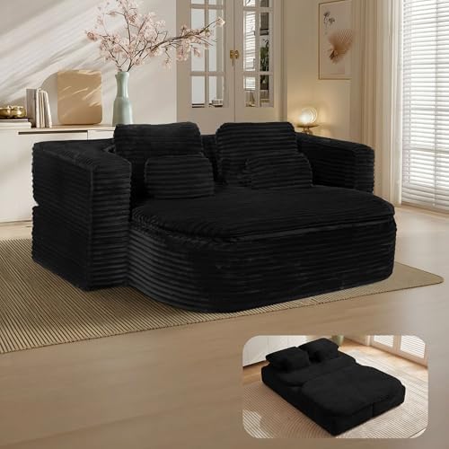 75'' Folding Sleeper Sofa Bed, Memory Foam Boneless Couch by IZLKQC