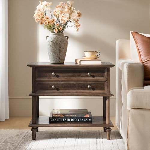 HULALA HOME Farmhouse Nightstand by HULALAHOME