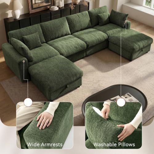 Ihanherry 141" Oversized Cloud Sectional Couches - Image 5