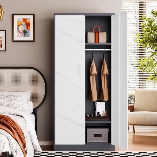 Letaya Wardrobe Closet, Bedroom Armoire Clothes Organizer - Image 2