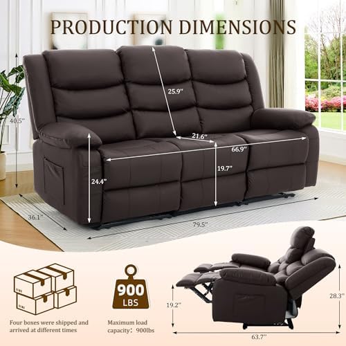 Korser Recliner Sofa, Reclining Loveseat - Image 2