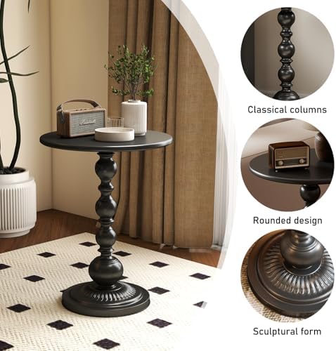 Metal Small End Table, Round Side Table - Image 4