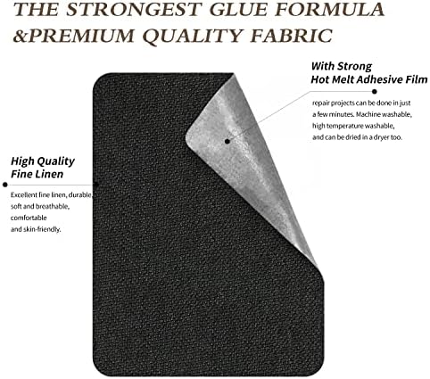 King Mountain Premium Linen Fabric Iron-on Repair Patch, Inside&Outside Fabric - Image 3