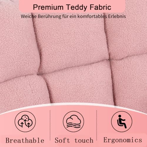 Teddy Upholstered Glider Rocking Chair, Comfy Accent Armchair - Image 4