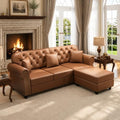 82.6'' Faux Leather Chesterfield Sofa by SmartEdge