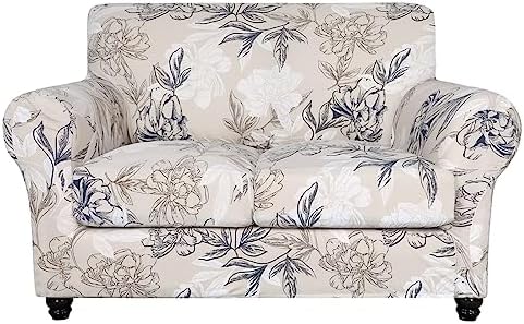 SearchI Stretch Sofa Cover Printed Couch Cover, Floral Pattern 3 Pieces by SearchI