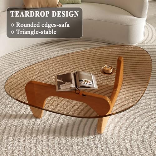 Modern Glass Coffee Table for Living Room, Mid Century Coffee Table, Small - Image 4