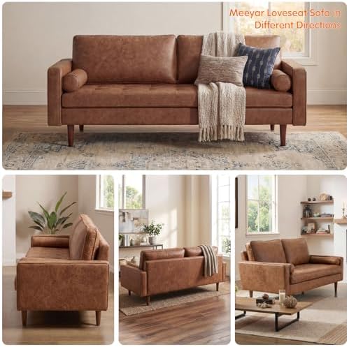 Faux Leather Couch - Image 4