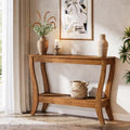 Solid Wood Console Table for Entryway, 41.3-Inch Farmhouse Sofa Table by TribewoodbyTribesigns