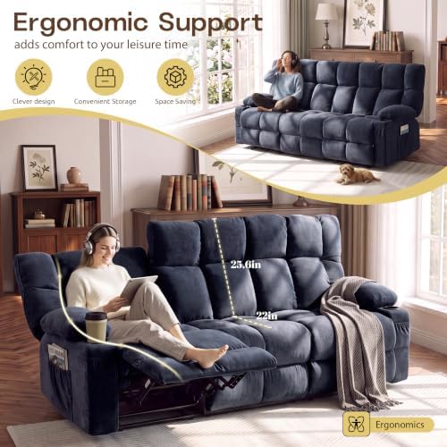 Oversized 3-Seater Recliner Sofa, Big Large Reclining Sofa - Image 5
