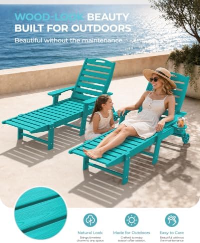 Ciokea Lounge Chair Outdoor Set of 6, Oversized Chaise Lounge Chair - Image 3