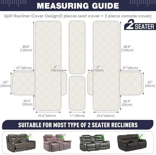 TAOCOCO Waterproof Loveseat Recliner Cover - Image 5