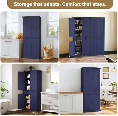 ARTPOWER 72" Tall Freestanding Pantry & Kitchen Storage Cabinet - Image 4