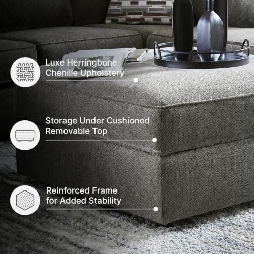 Signature Design by Ashley Putty Grey Ottoman - Image 4