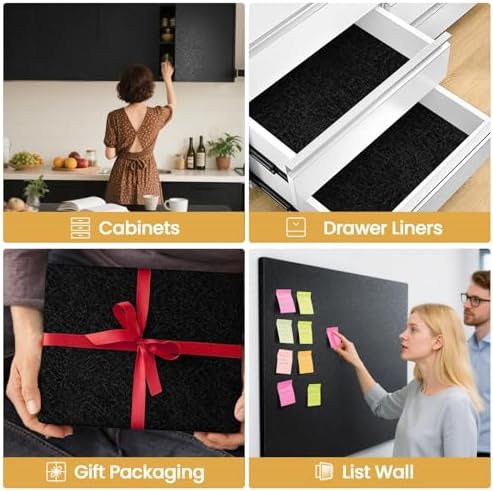 Black Silk Wallpaper Peel and Stick Embossed Self Adhesive Contact Paper - Image 4