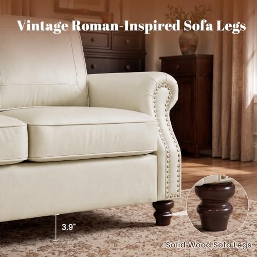Kingfun Faux Leather 3 Seater Sofa - Image 4