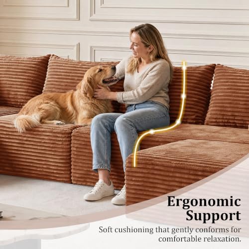 118'' Boneless Couch Sectional Sofa - Image 4