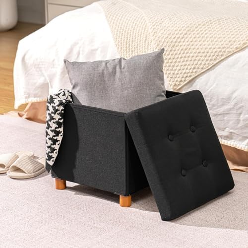 B FSOBEIIALEO 15" Square Storage Ottoman - Image 4