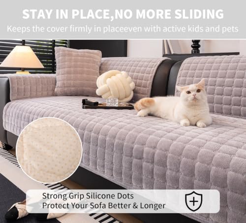 Sectional Velvet Couch Covers for 1 Seat, 27.6"x27.6" - Image 5