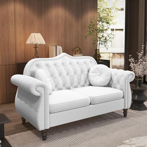 AVZEAR Chesterfield 2-Piece Living Room Sectional Sofa Set, Mid-Century Modern - Image 4