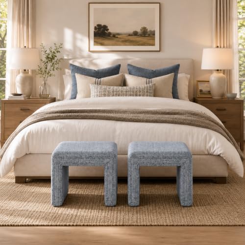 HomePop 19" Modern Waterfall Ottoman - Image 4