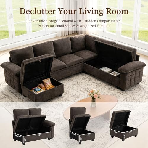 Modern L-Shape Sleeper Sofa - Image 6