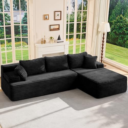 Hobestluk Boneless Couches Modular Sectional Sofa L-Shape Oversized Chaise by YourHomeDeservesMore
