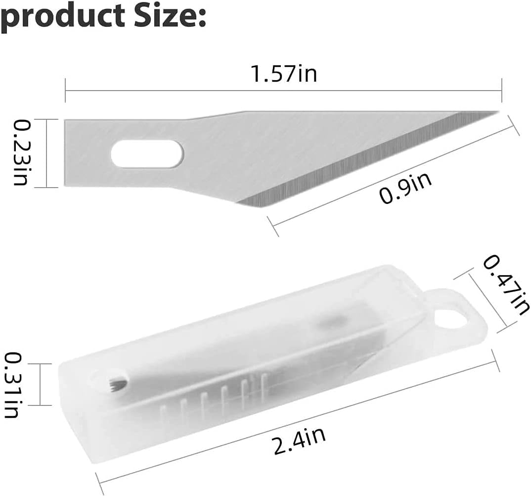 DIYSELF 23 Pack Exacto Knife Craft Knife Precision Carving Hobby Knife Kit, 20 Spare Art Knife Blades for Art, Scrapbooking, Stencil
