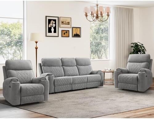 HAOMARKETS 3-Piece Power Recliner Sofa Set by HAOMARKETS
