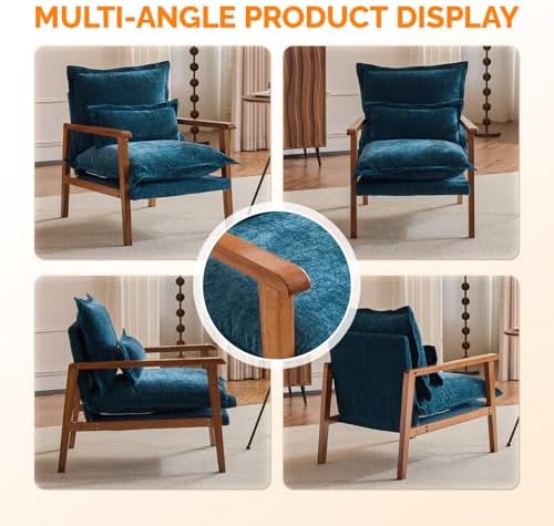 VINGLI Mid-Century Modern Cloud Accent Armchair - Image 3