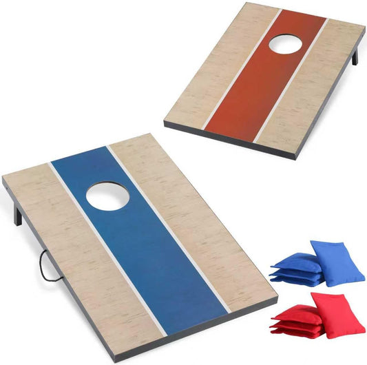 Cornhole Sets 4 x 2 ft / 3 x 2 ft with 8 Bean Bags Regulation Size, Corn Hole Games for Adults Outdoor Bean Bag Toss Game