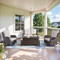 Belord 6 Piece Wicker Patio Furniture Set, Outdoor Swivel Rocker Chairs Set of 2 by Belord