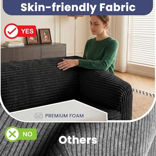 JUIKURY Convertible Sofa Bed, 3-in-1 Foldable Loveseat Couch - Image 5