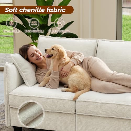 WorthFurni 56.13" Loveseat, Modular Sectional Sofa Couches - Image 3