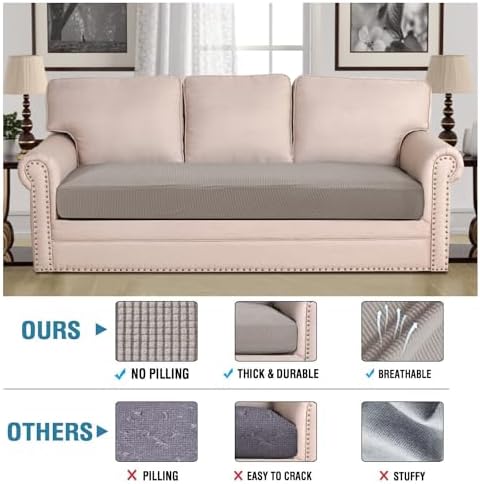 H.VERSAILTEX Super Stretch Individual Seat Cushion Covers Sofa Covers Couch - Image 2