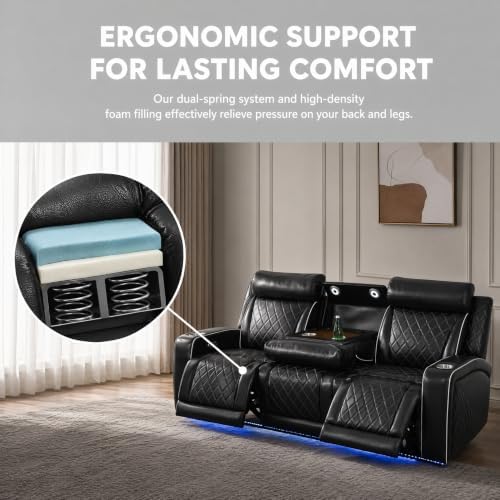 Leather Power Recliner Sofa Set - Image 6