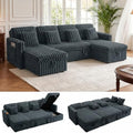 108" U Sectional Sleeper Sofa Pull Out Couch by FOCALSWEET