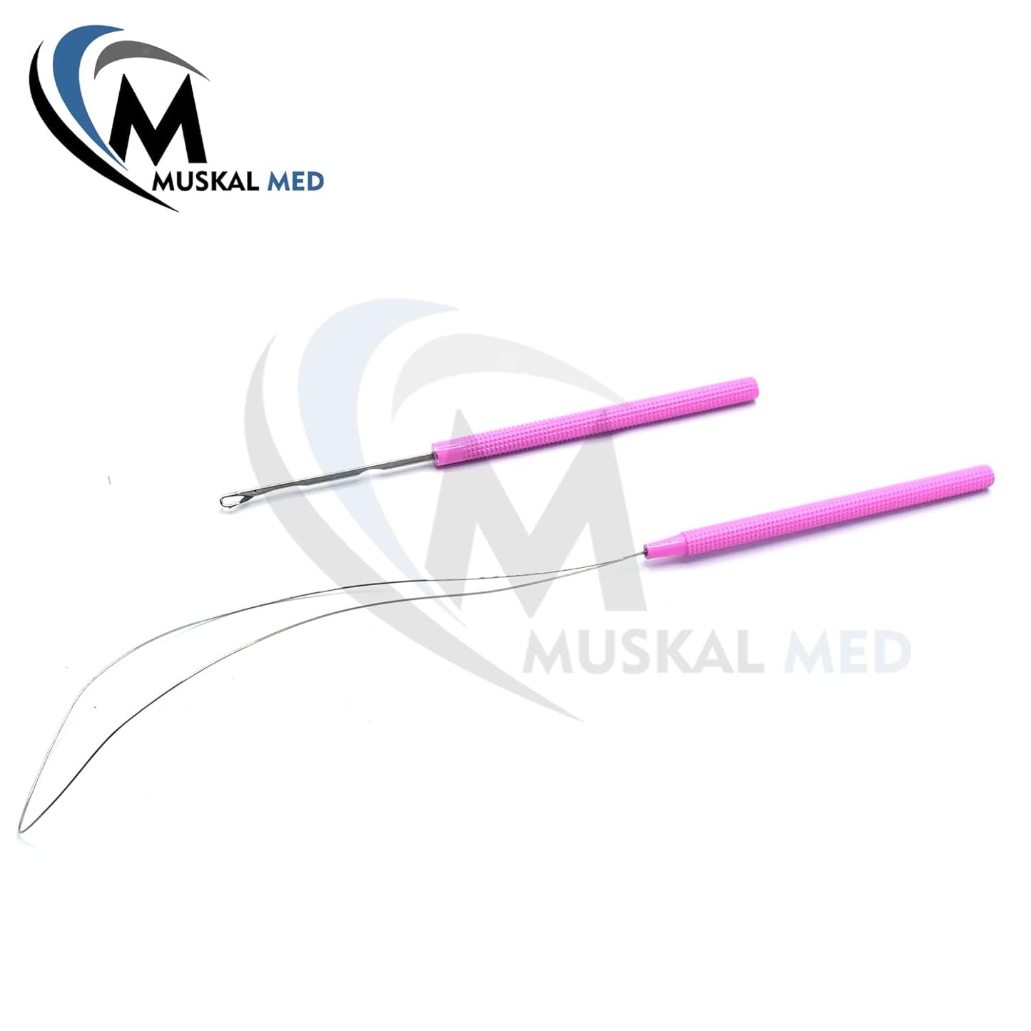 Professional Hair Extension & Beading Tool Kit Remove Plier Set for beads (4 Piece) I-Link Micro Ring Loop Needle Pulling Hook Threader Wire for Silicone Rings (Hot Pink)