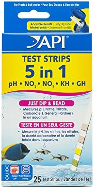 API 5-in-1 Test Strips Freshwater and Saltwater Aquarium Test Strips 25-Count by API
